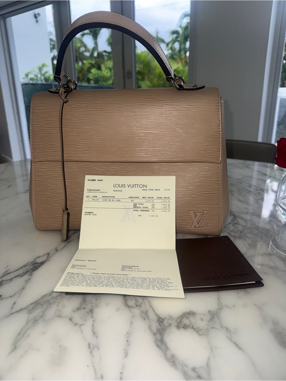 Louis Vuitton Beige Epi Leather Top Handle Satchel